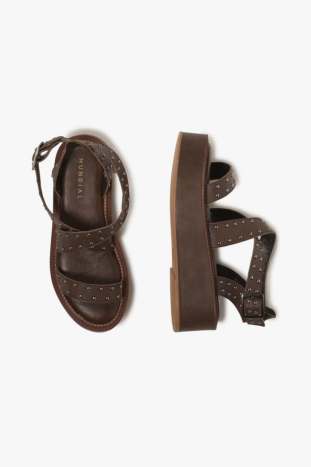 Sandália Feminina Flatform Mundial Carmina Café 3