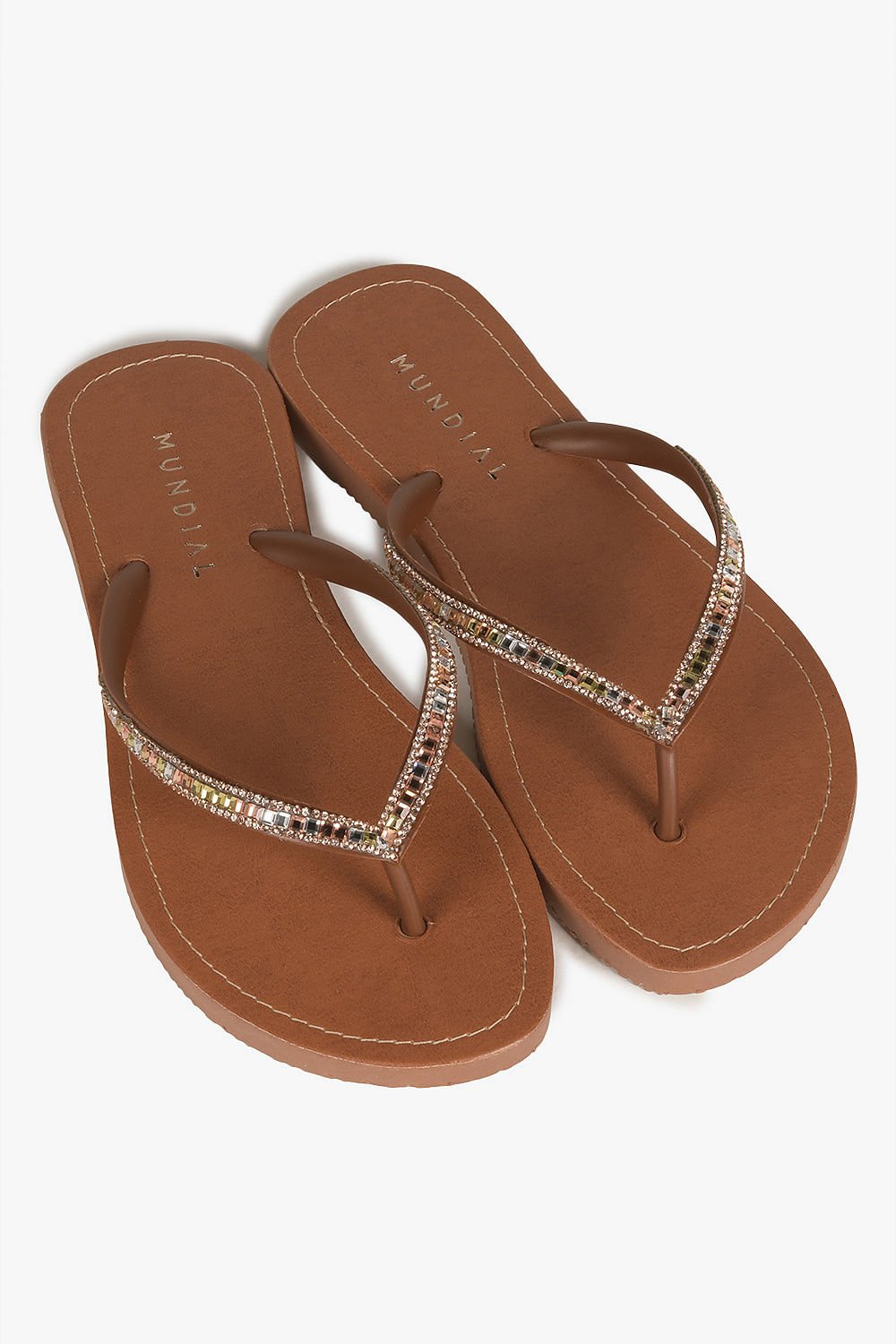 Chinelo Feminino Mundial Kevelin Marrom 2