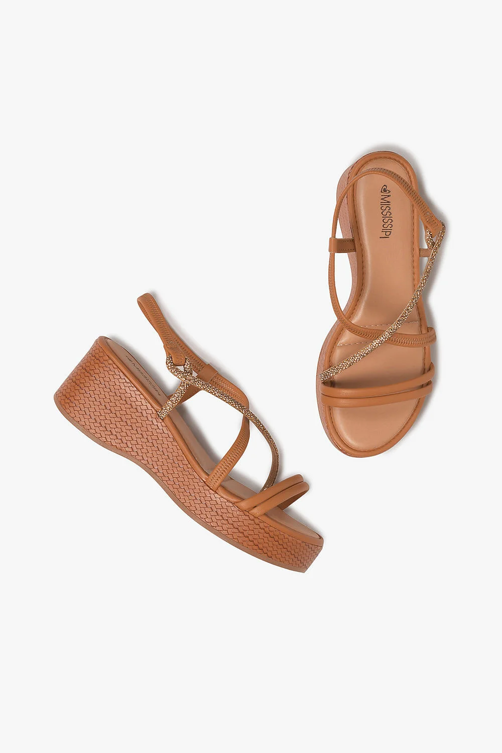 Sandália Feminina Anabela Mississipi Yracema Marrom 2