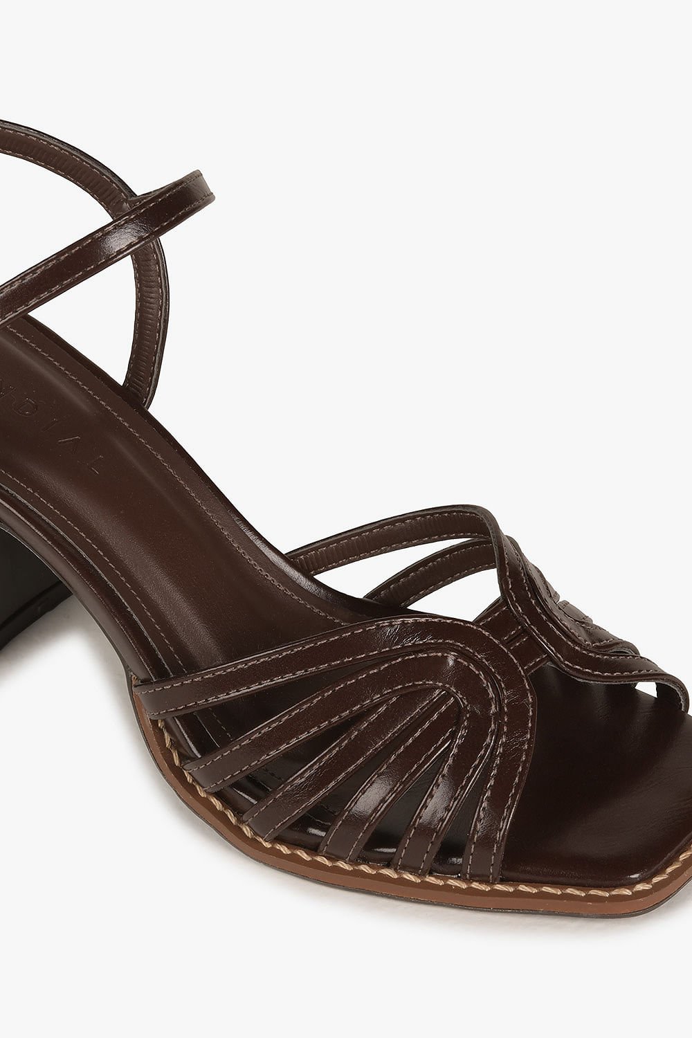 Sandália Feminina Salto Alto Mundial Green Café 2