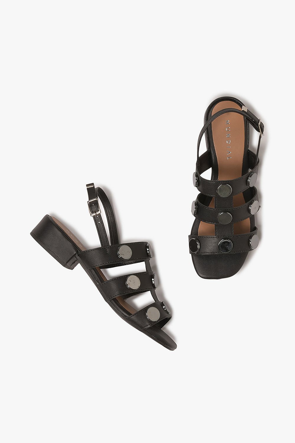 Sandália Feminina Salto Baixo Mundial Adhara Preto 3