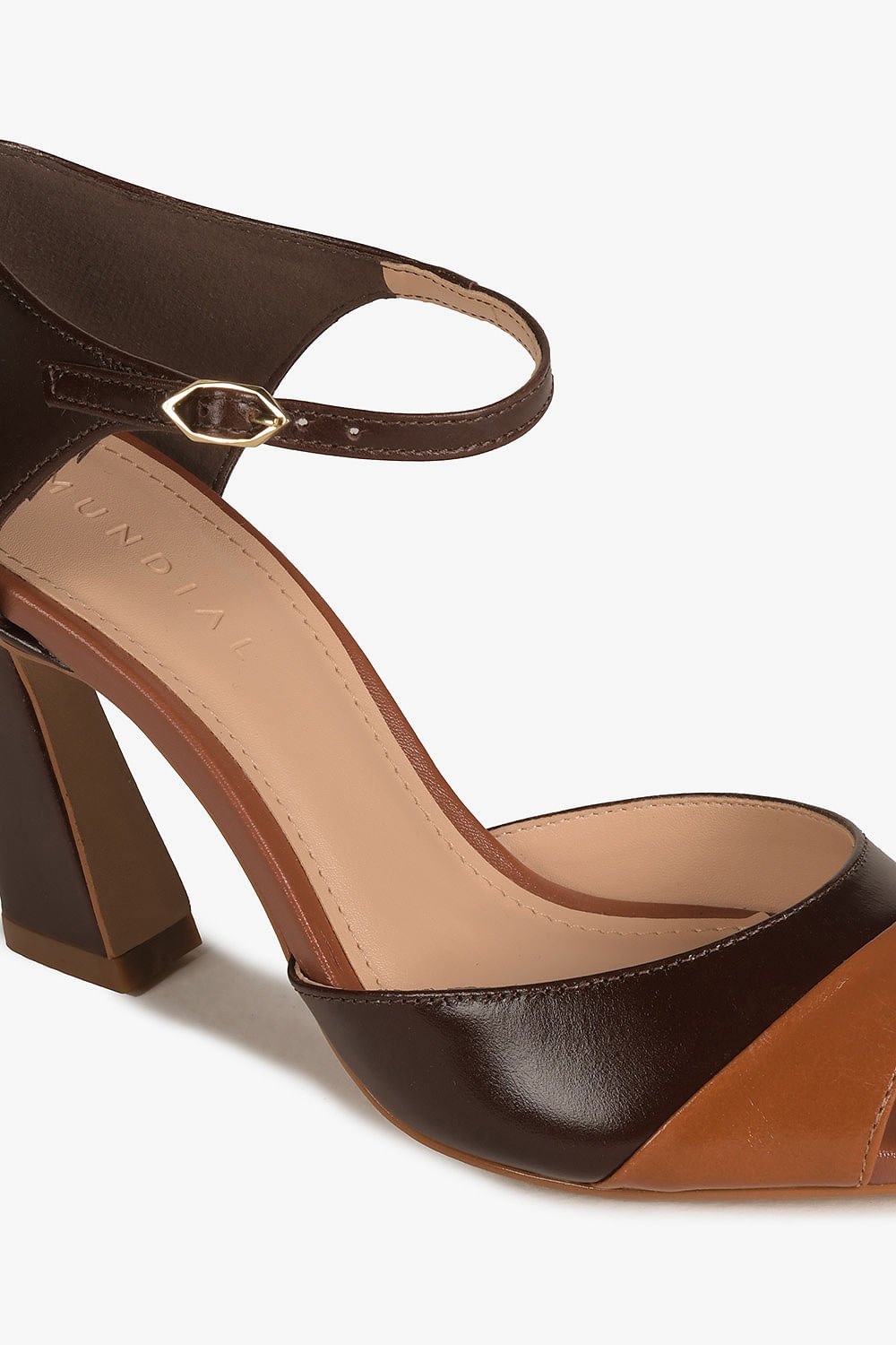 Sandália Feminina Salto Alto Mundial Brunna Marrom 2