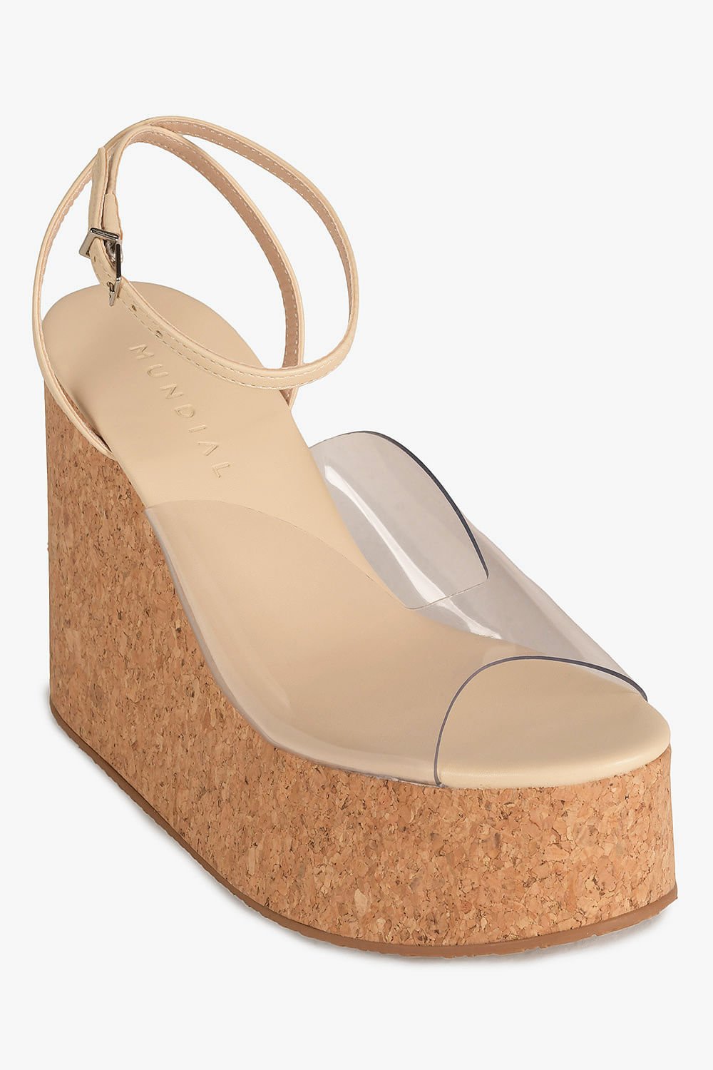 Sandália Feminina Anabela Mundial Elenora Bege 4