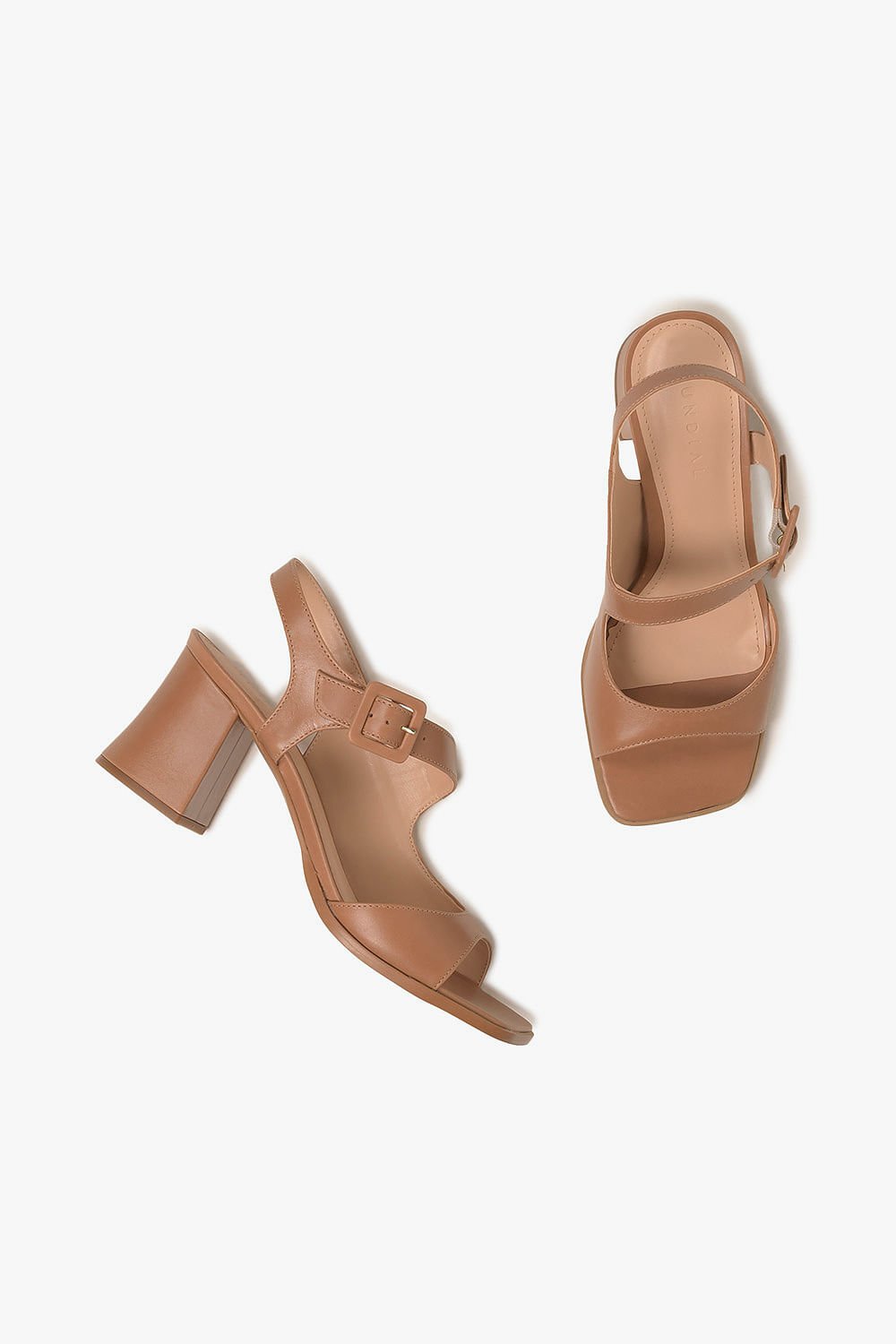 Sandália Feminina Salto Alto Mundial Carina Caramelo 3