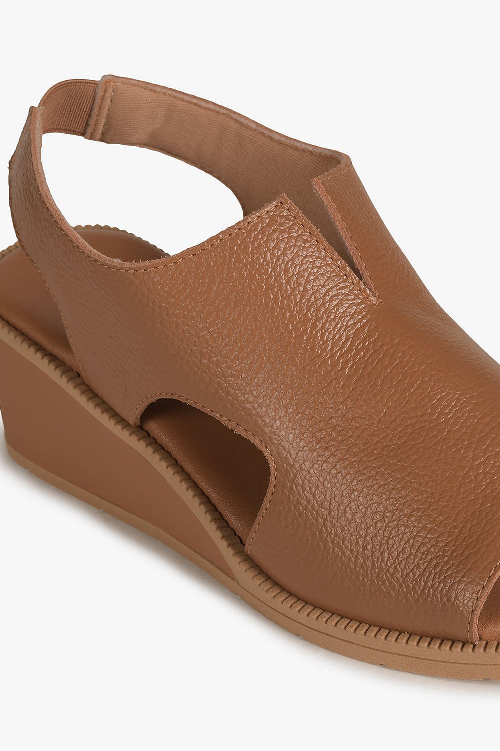 Sandália Feminina Anabela Mundial Elielma Caramelo 2