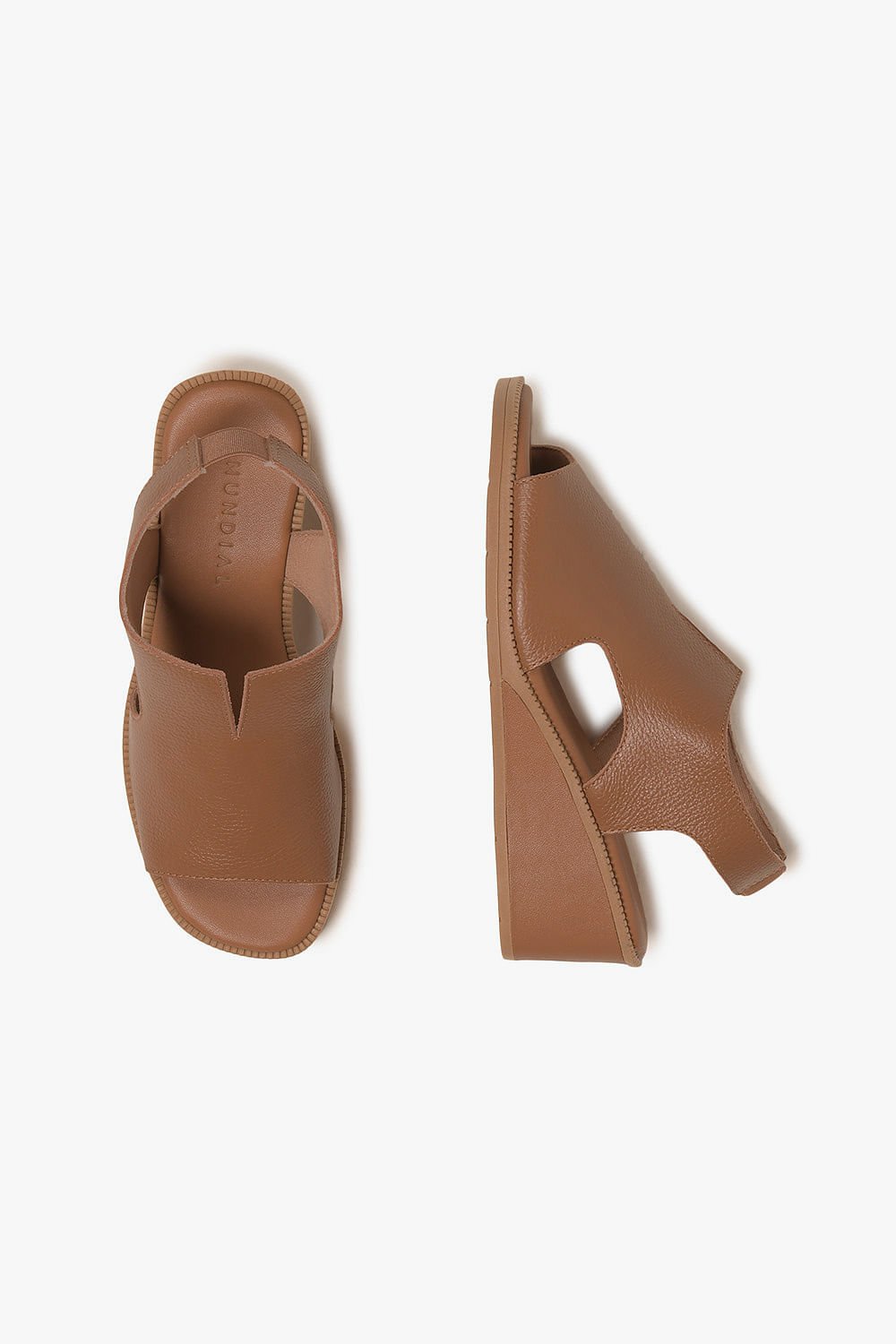 Sandália Feminina Anabela Mundial Elielma Caramelo 3