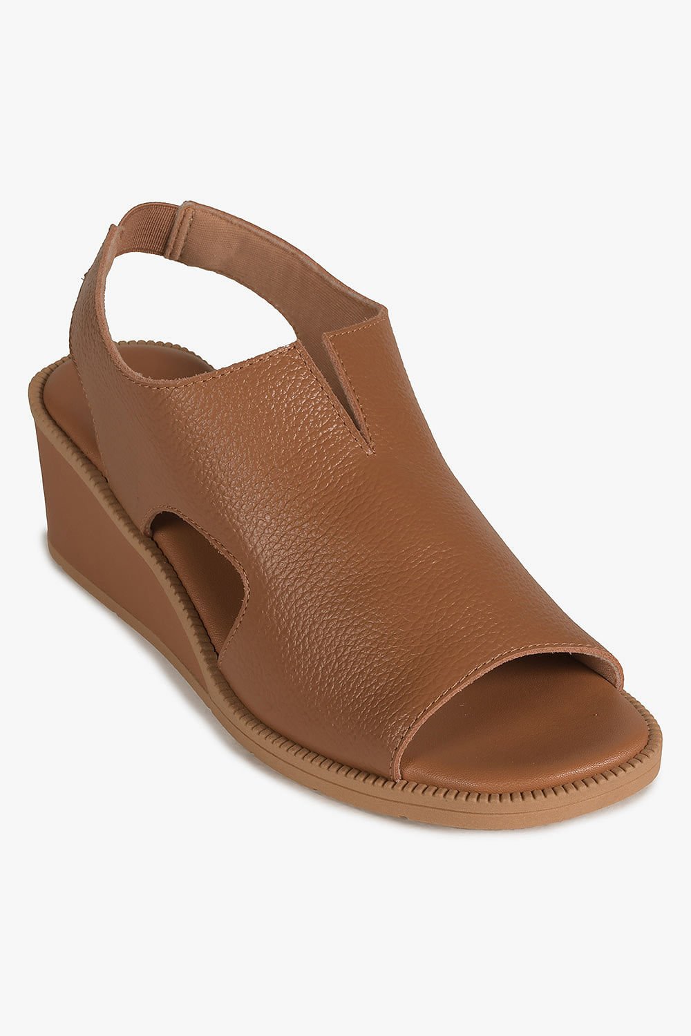 Sandália Feminina Anabela Mundial Elielma Caramelo 4