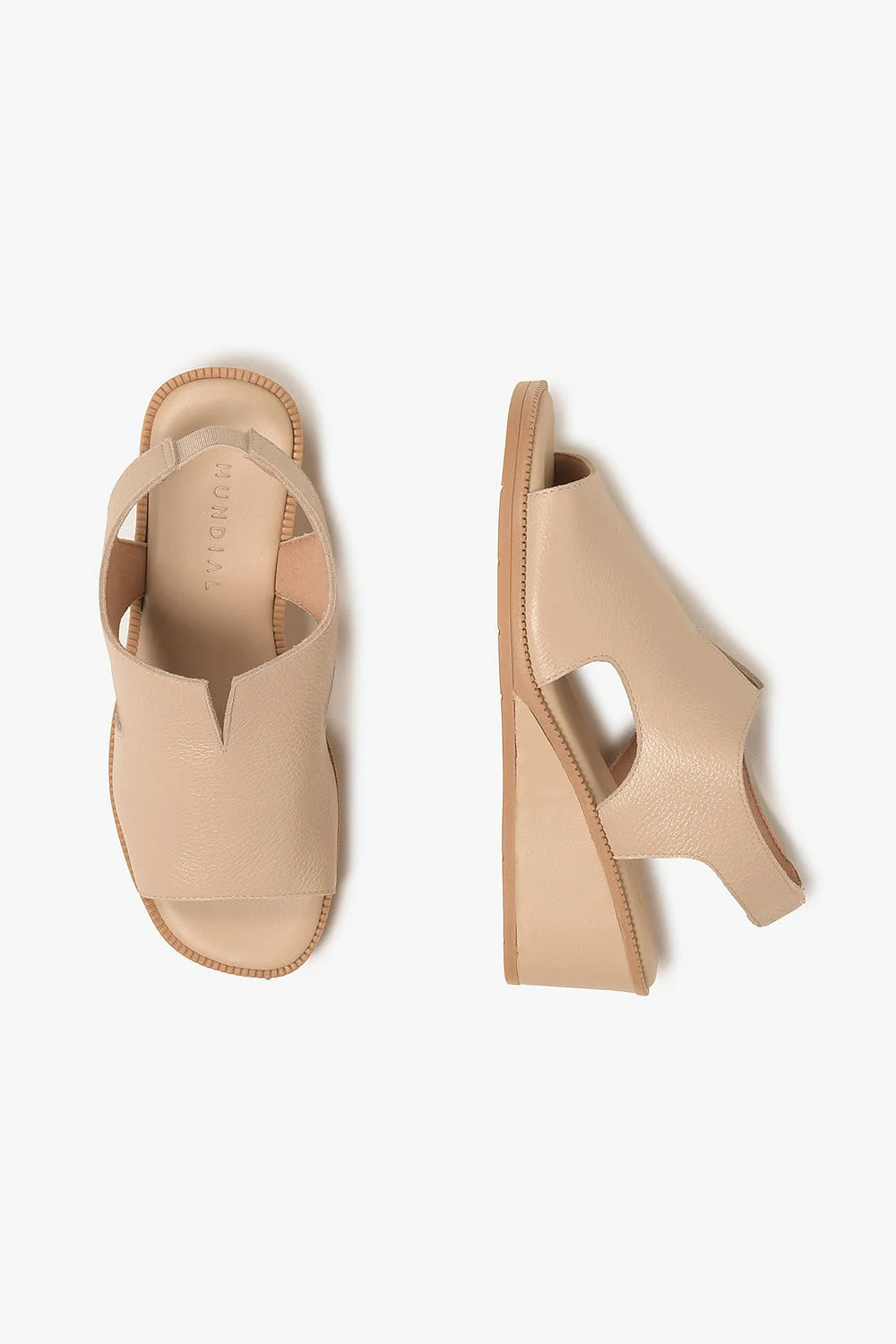 Sandália Feminina Anabela Mundial Elielma Bege 3