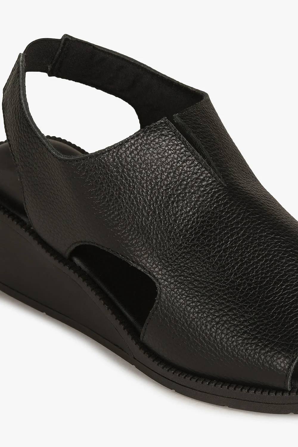 Sandália Feminina Anabela Mundial Elielma Preto 2