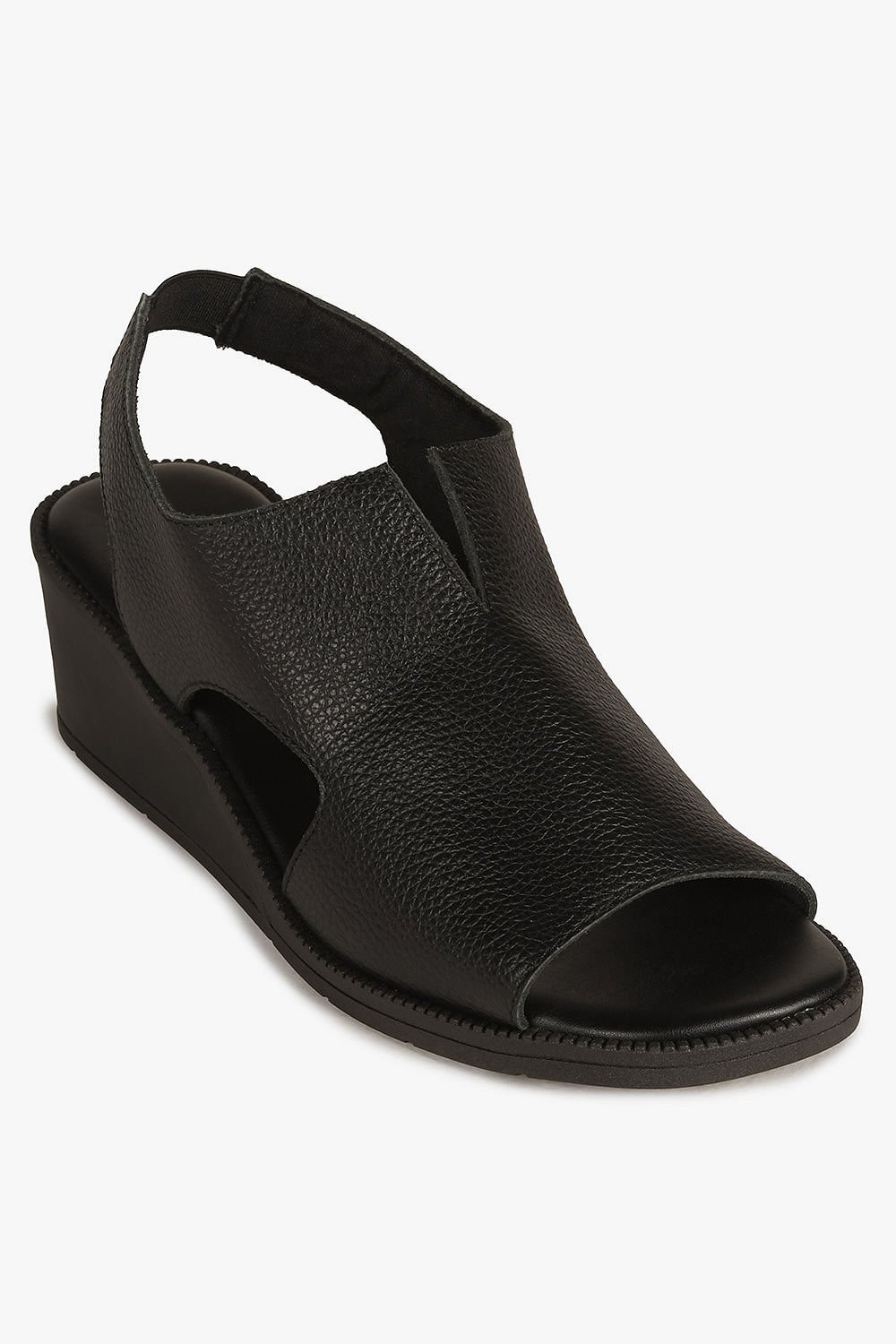 Sandália Feminina Anabela Mundial Elielma Preto 4