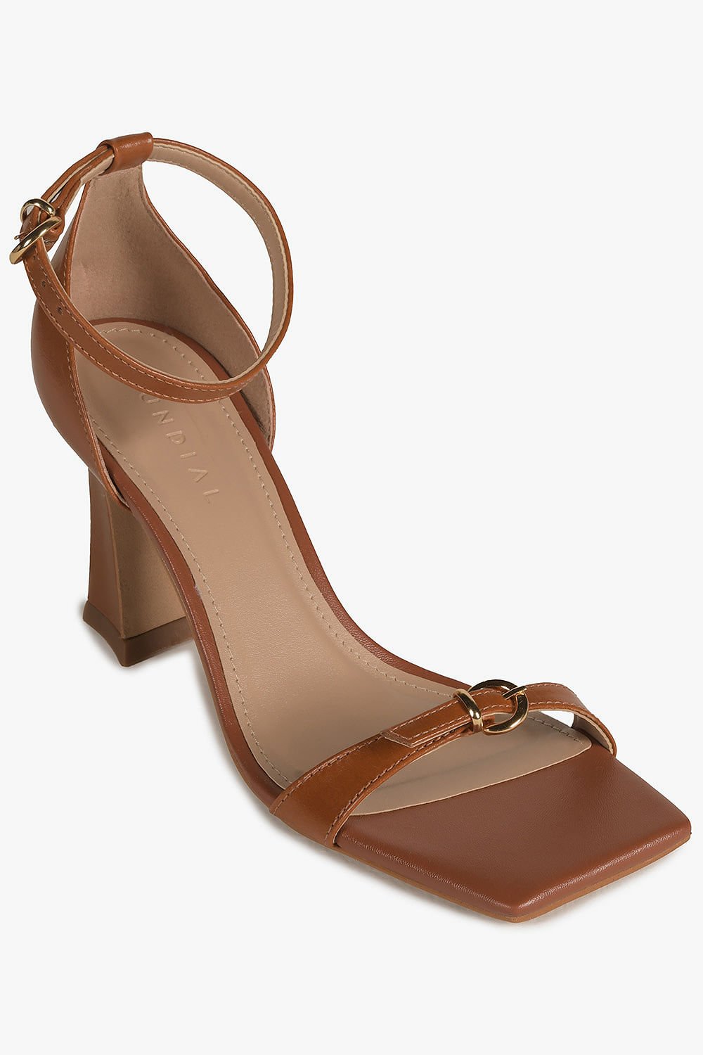 Sandália Feminina Salto Alto Mundial Apollonia Caramelo 4