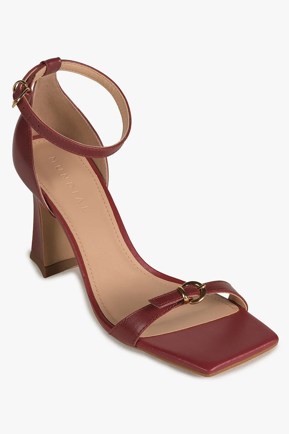 Sandália Feminina Salto Alto Mundial Apollonia Bordô 4