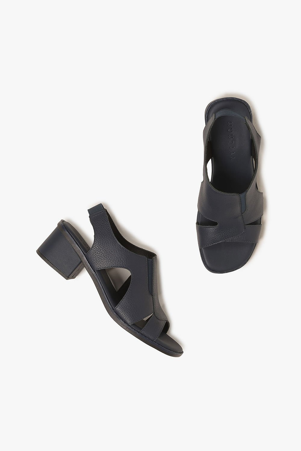 Sandália Feminina Salto Médio Mundial Celia Azul 3