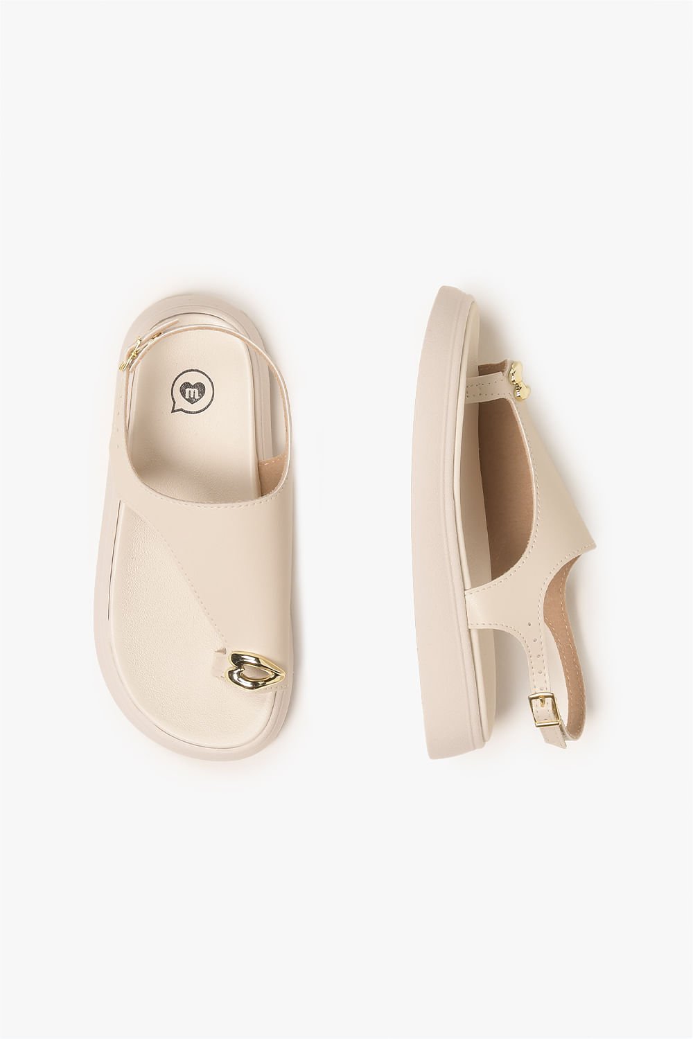 Sandália Infantil Flatform Molekinha Cecília Off White 3