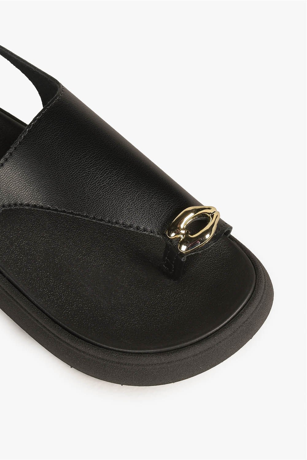 Sandália Infantil Flatform Molekinha Cecília Preto 2