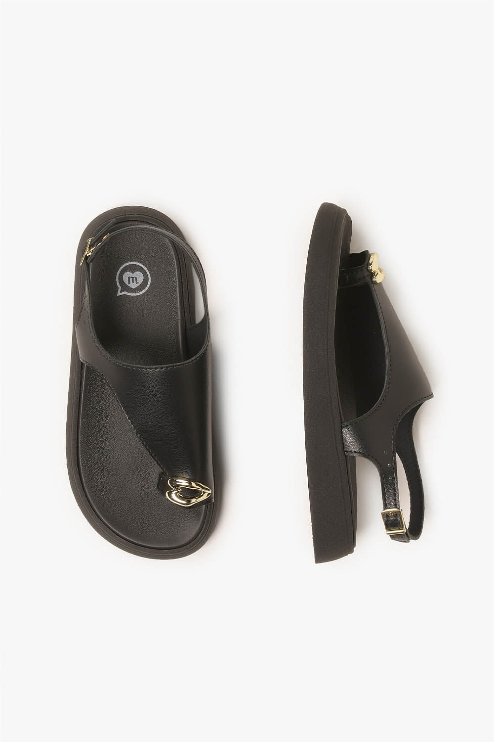 Sandália Infantil Flatform Molekinha Cecília Preto 3