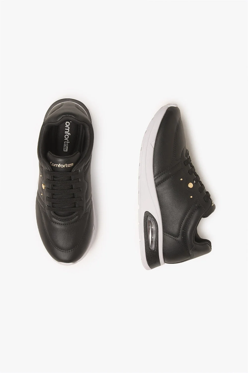 Tênis Feminino Plataforma Comfortflex Stryde Preto 3