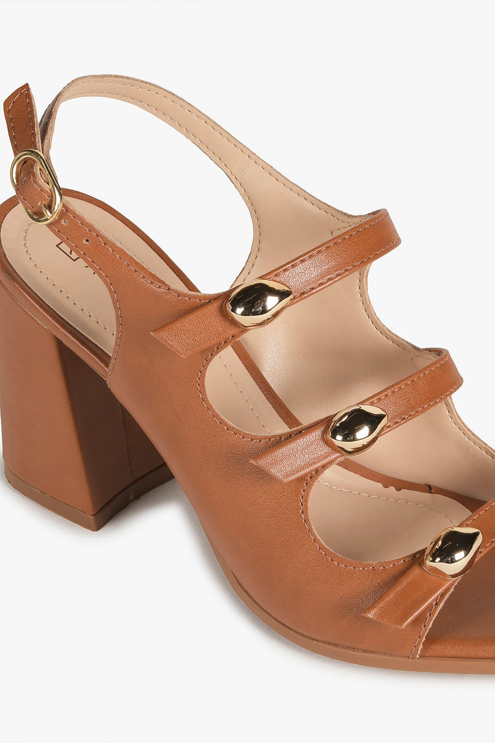 Sandália Feminina Salto Alto Ramarim Mariani Caramelo 2