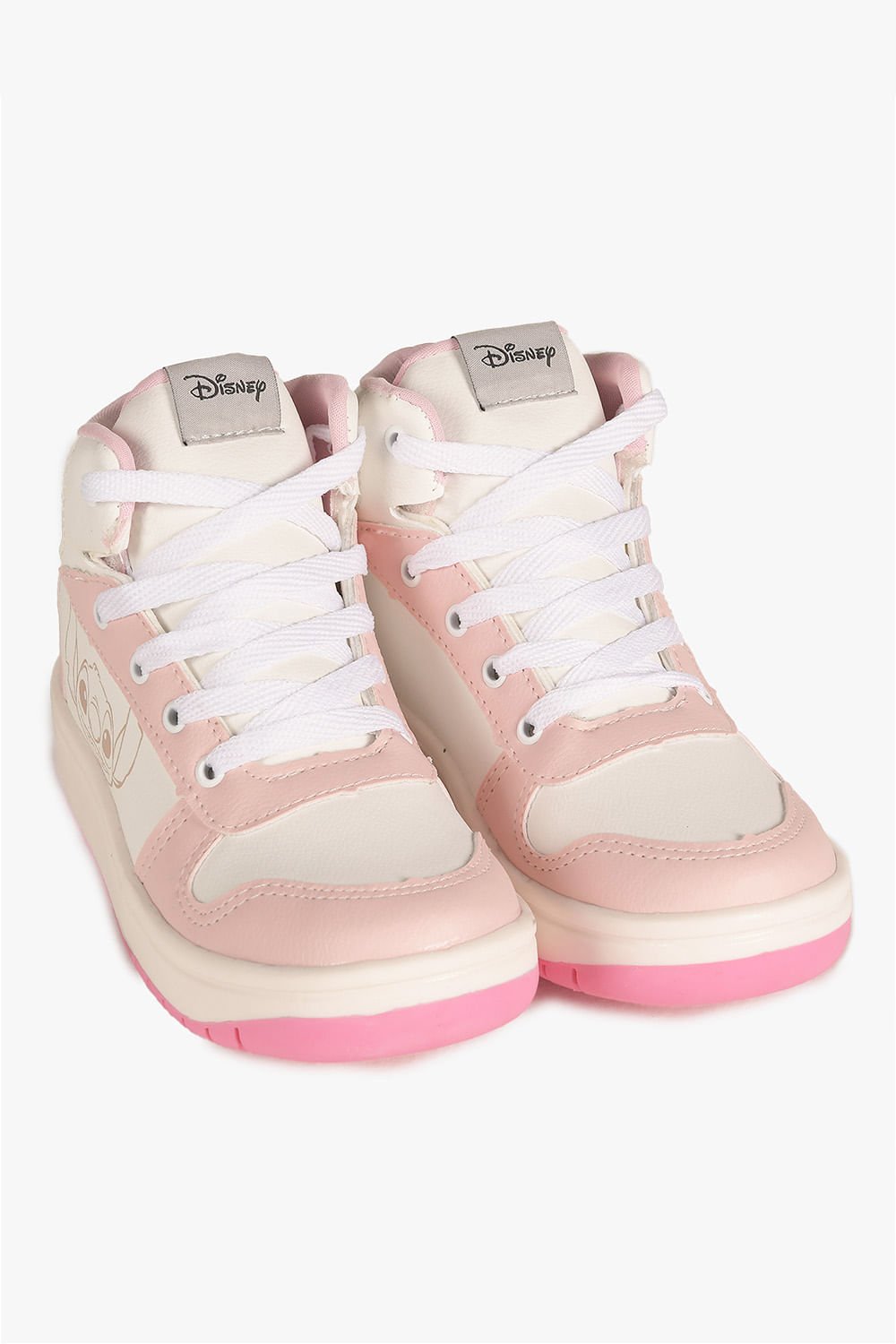 Tênis Infantil Cano Alto Danguinho Lillo Branco/Rosa 4