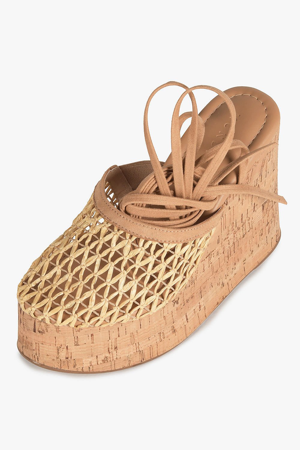 Sandalia Feminino Anabela Mundial Briene Bege 4