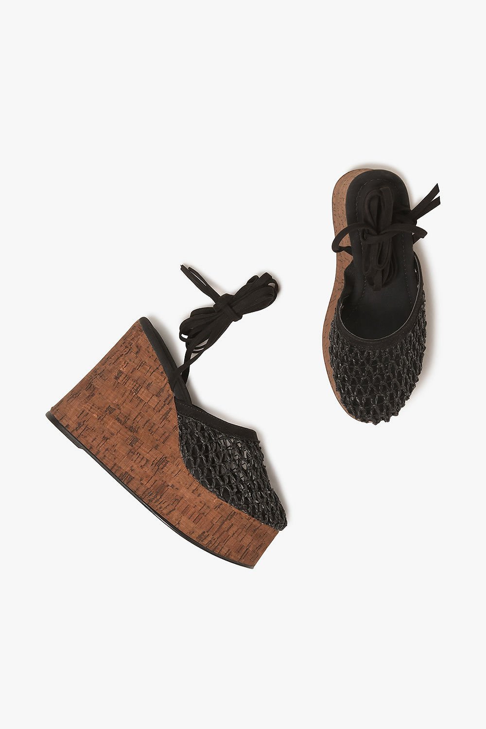 Sandalia Feminino Anabela Mundial Briene Preto 2