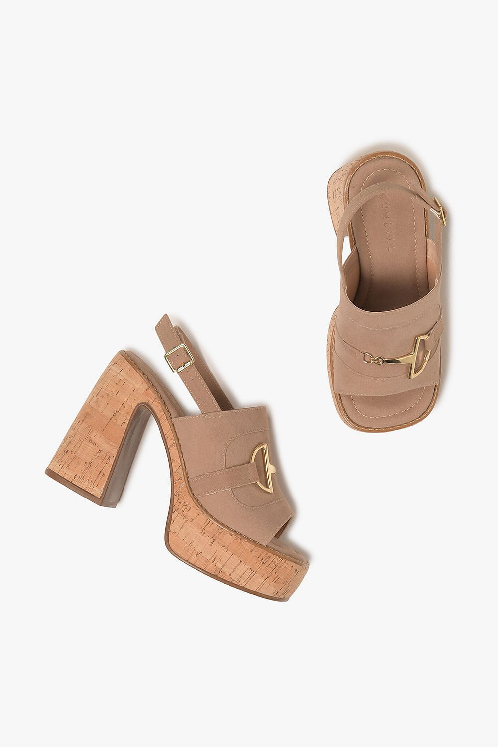 Sandália Feminina Meia-Pata Mundial Mayla Bege 3