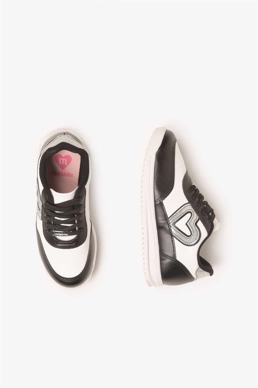 Tênis Casual Infantil Molekinha Ariane Branco/Preto 3