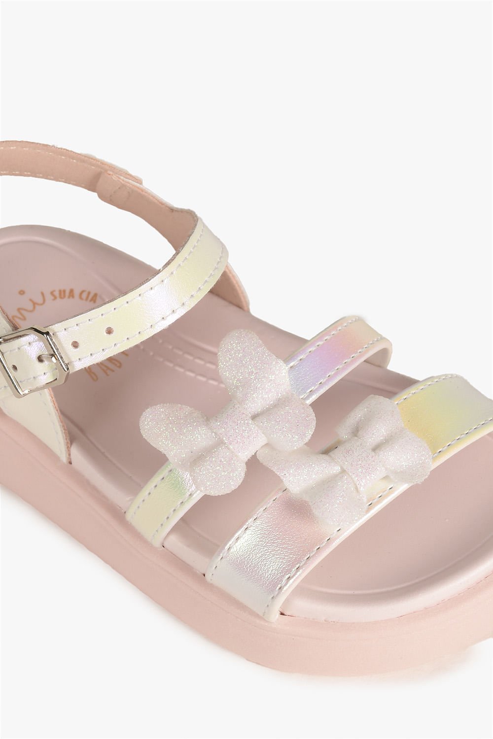 Sandália Infantil Mundial Price Branco/Rosa 2
