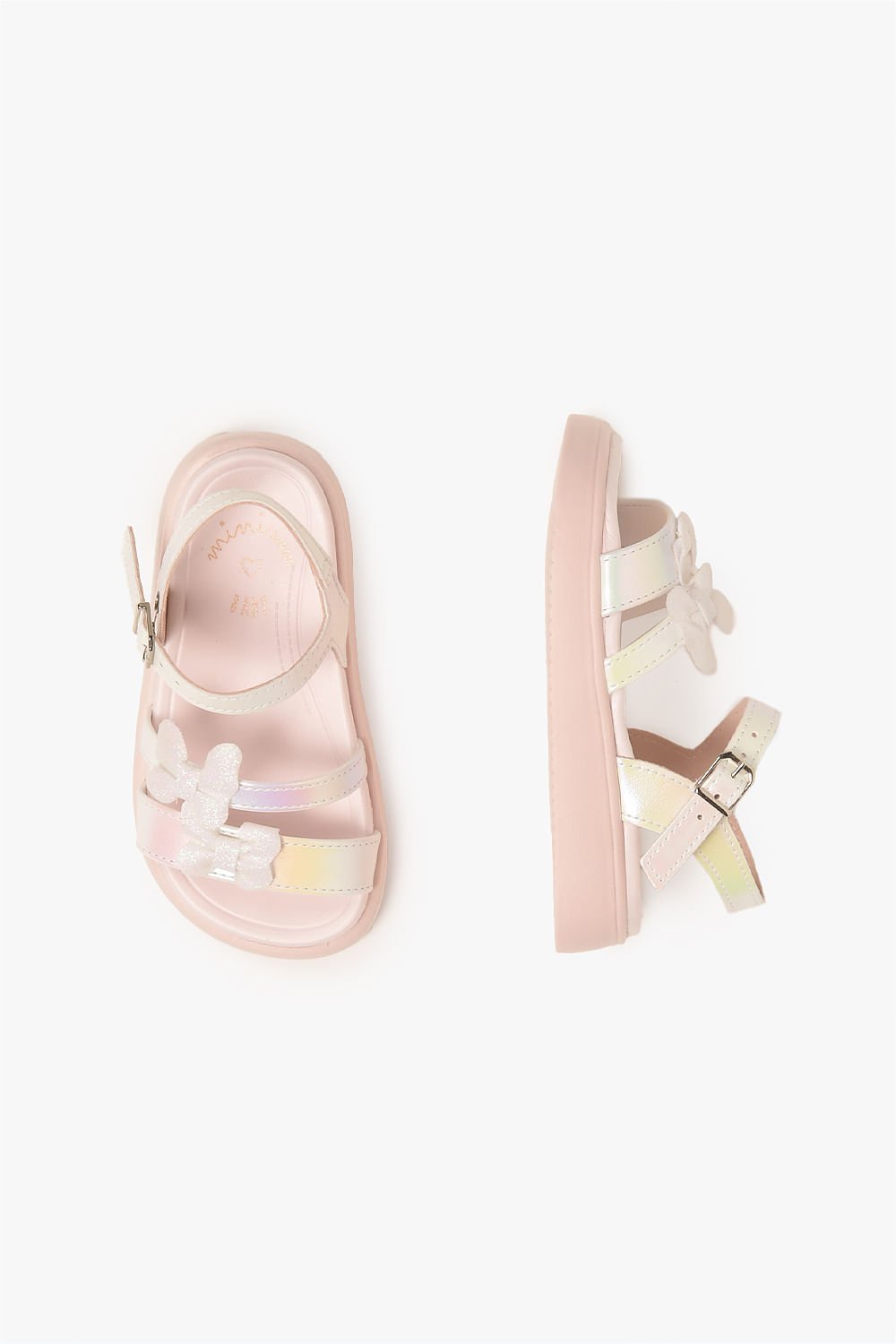 Sandália Infantil Mundial Price Branco/Rosa 3