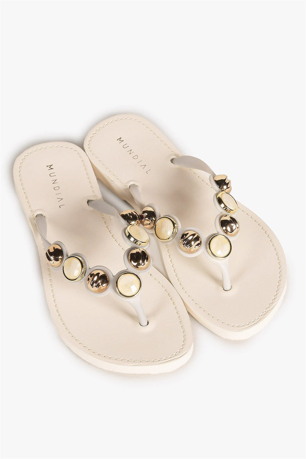 Chinelo Feminino Mundial Rafaelly Off White 2