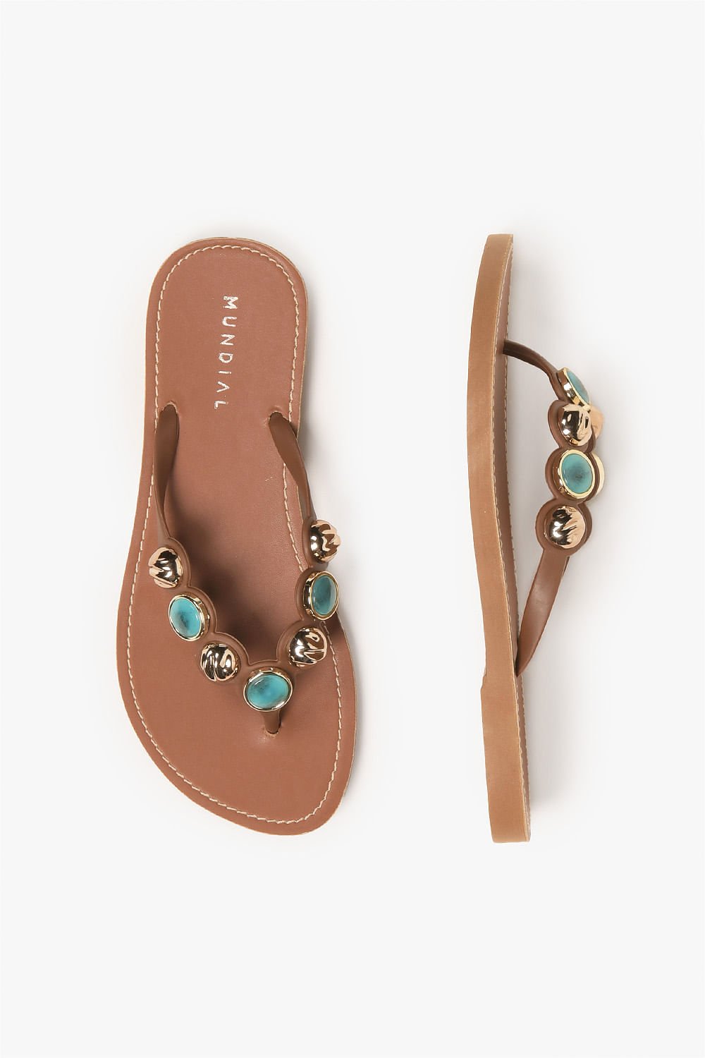 Chinelo Feminino Mundial Rafaelly Café 3