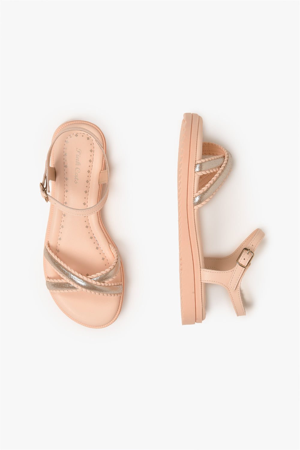 Sandália Infantil Pink Cats Sinie Bege 3