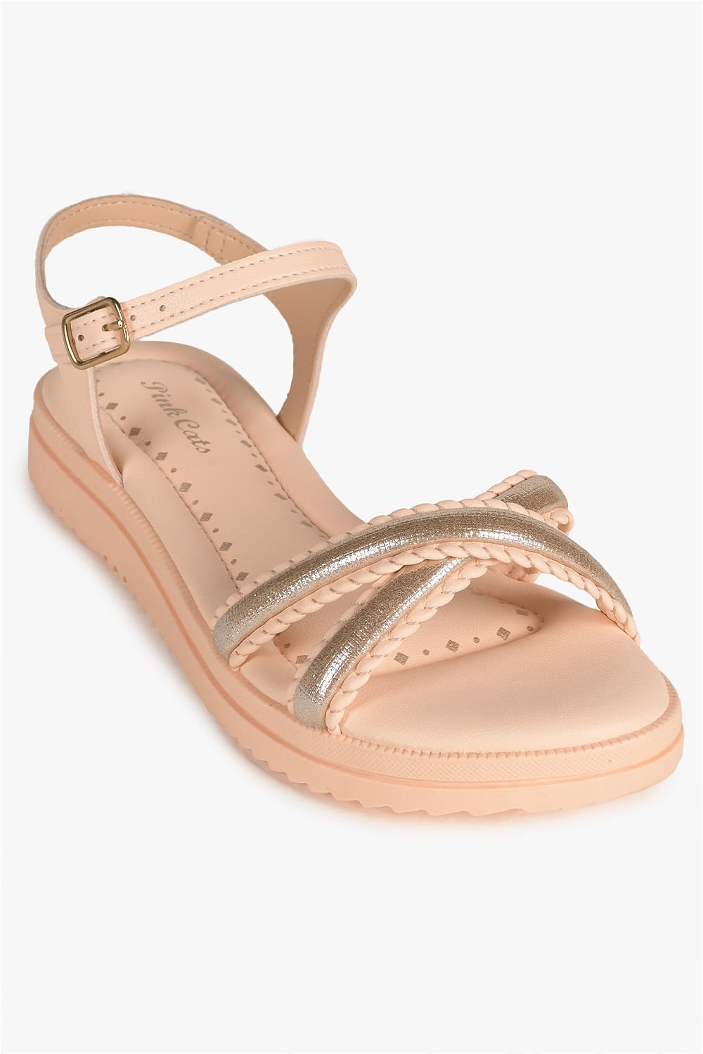 Sandália Infantil Pink Cats Sinie Bege 4