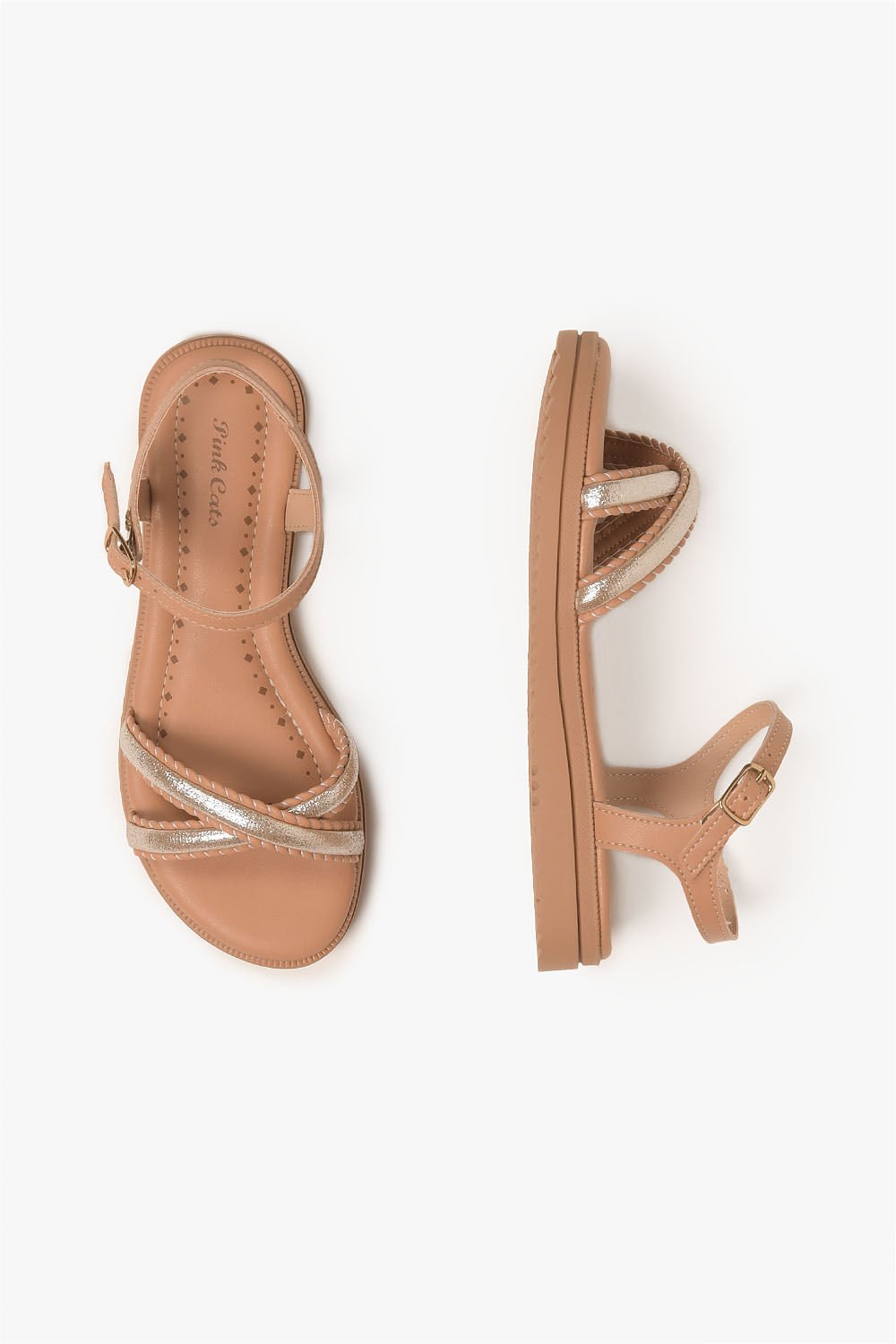 Sandália Infantil Pink Cats Sinie Marrom 3