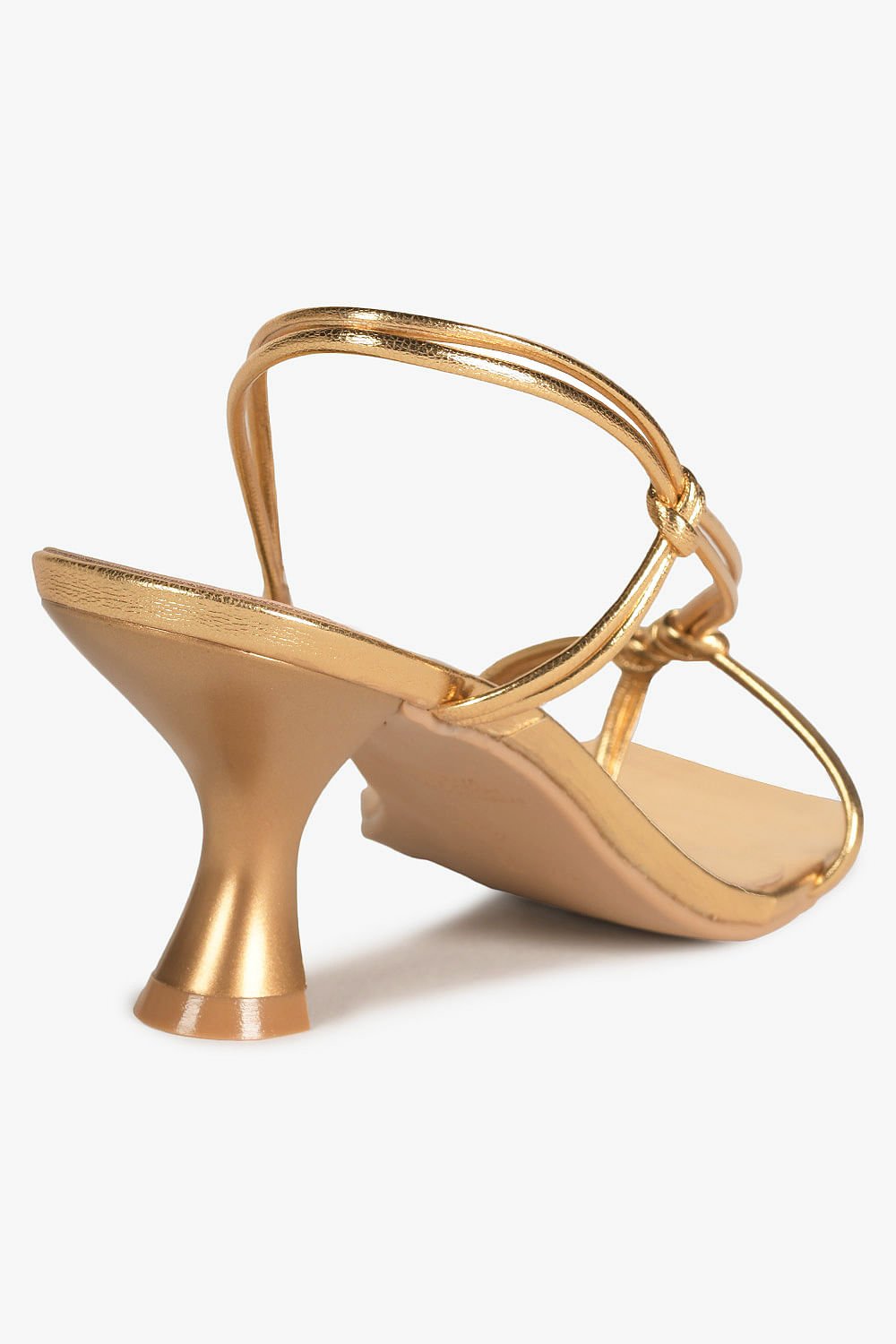 Sandália Feminina Salto Medio Mundial Havena Dourado 4