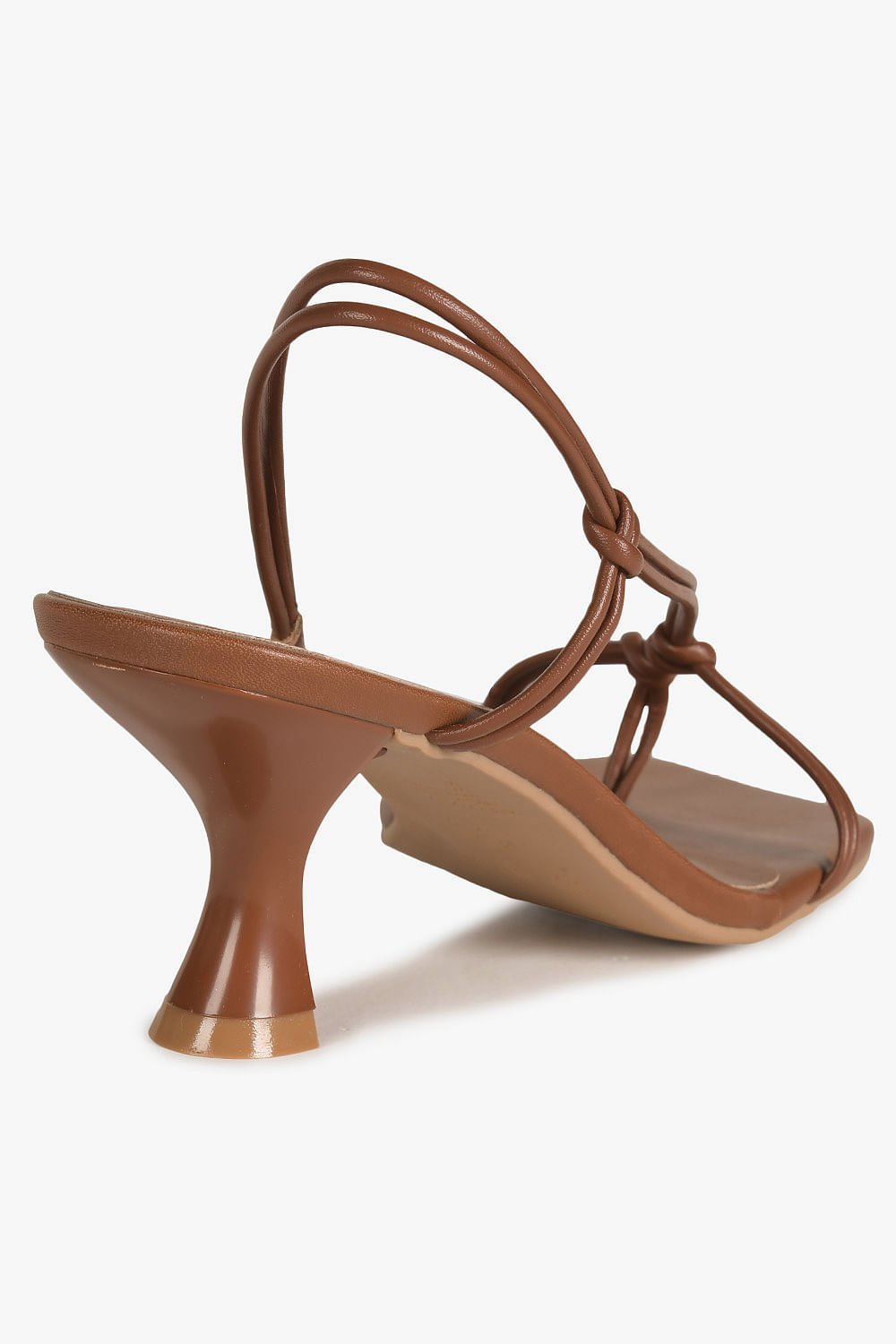 Sandália Feminina Salto Medio Mundial Havena Marrom 4