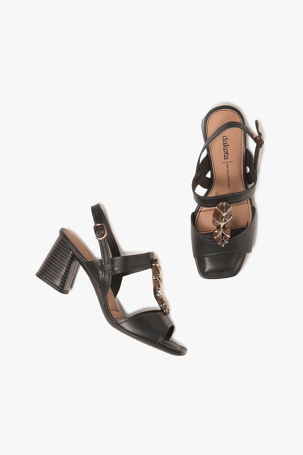 Sandália Feminina Salto Medio Dakota Pauline Preto 3