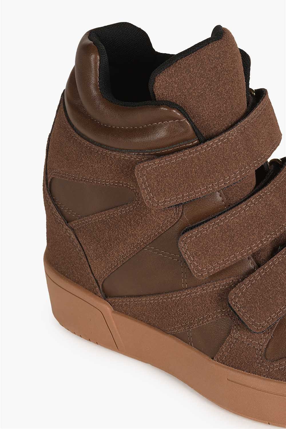 Tênis Feminino Cano Alto Mundial Anahi Café 2