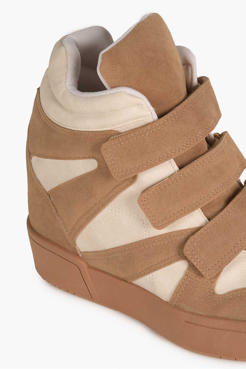 Tênis Feminino Cano Alto Mundial Anahi Bege 2