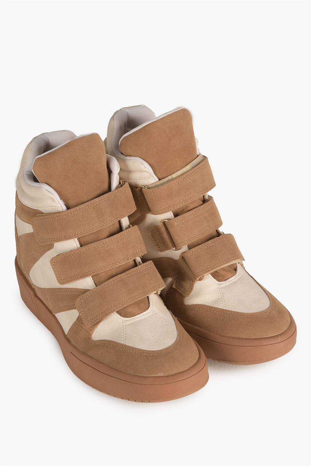 Tênis Feminino Cano Alto Mundial Anahi Bege 4