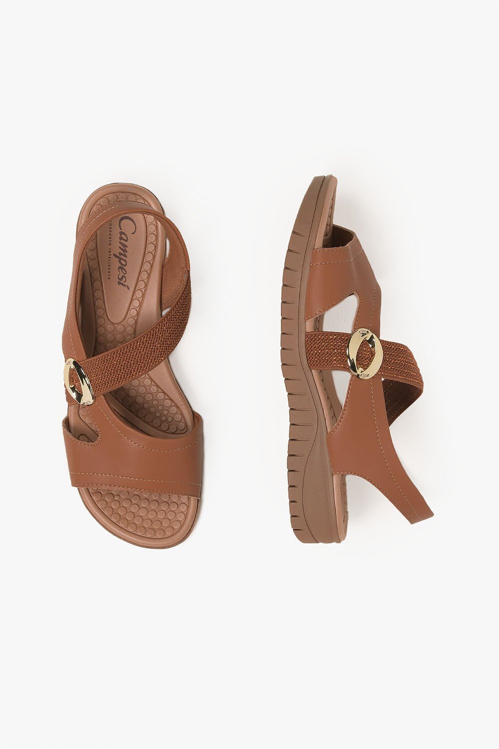 Conforto Feminino Sandalia Campesí Olivia Caramelo 3