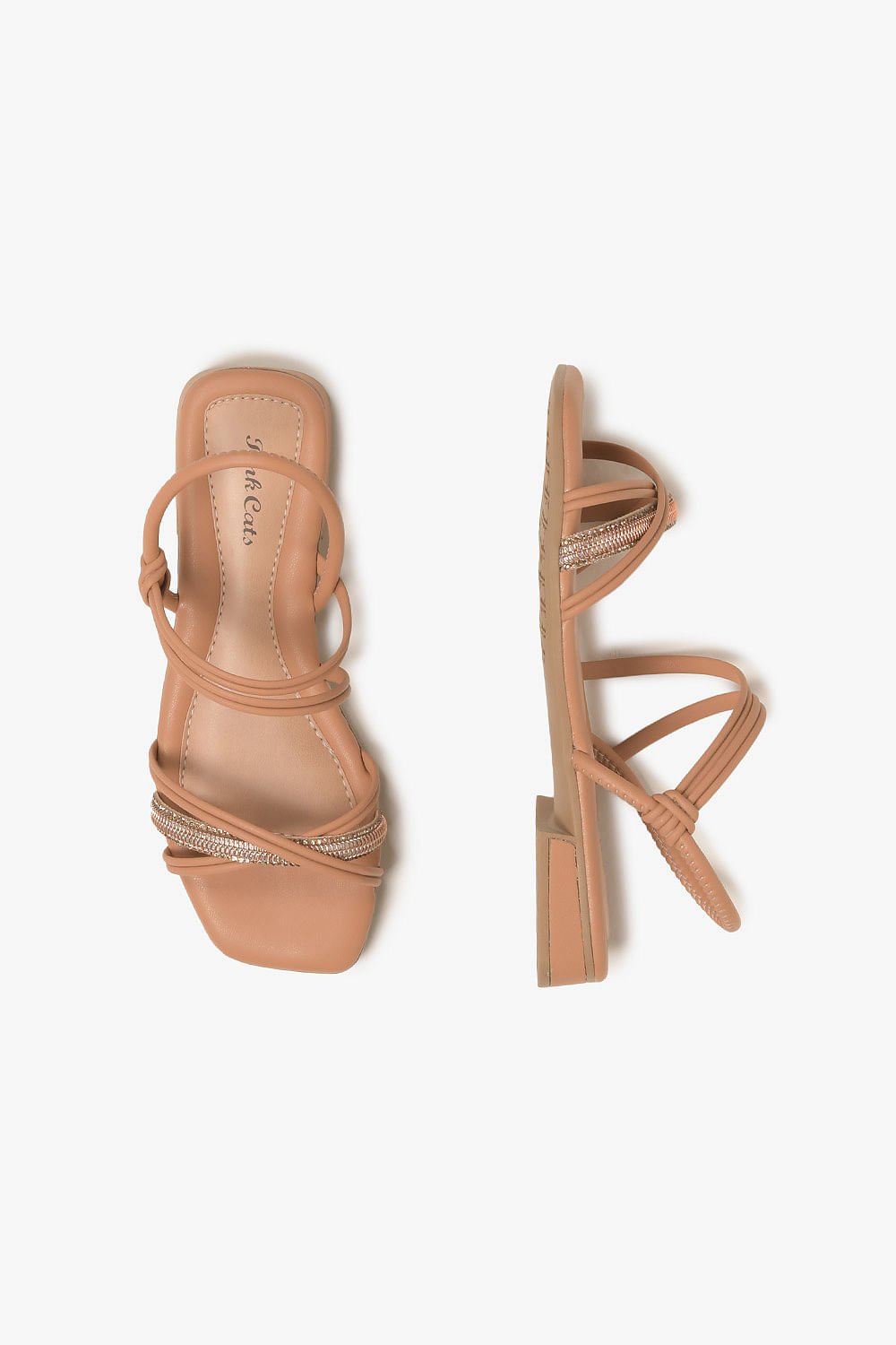 Sandália Infantil Salto Baixo Pink Cats Nica Marrom 3