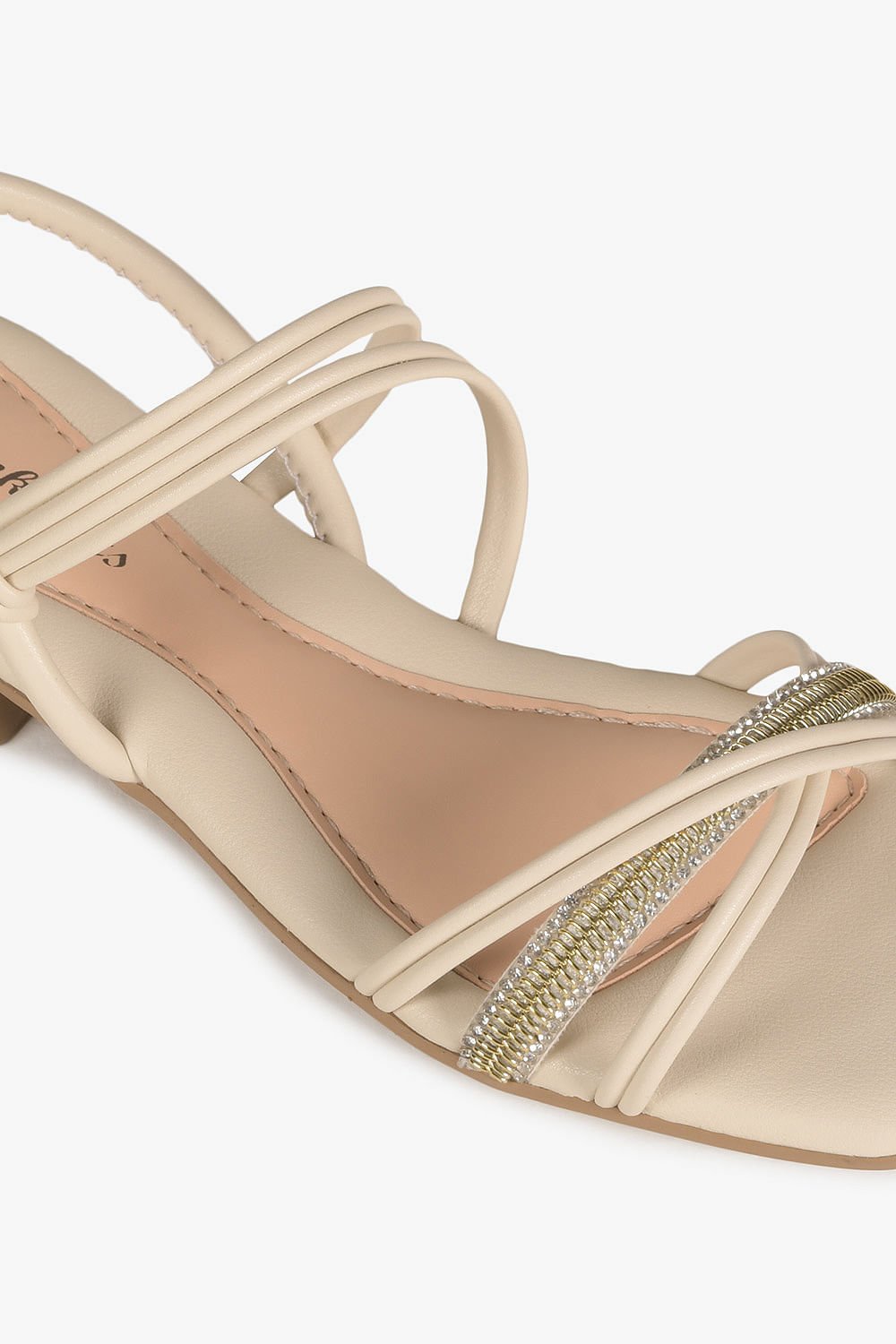 Sandália Infantil Salto Baixo Pink Cats Nica Off White 2