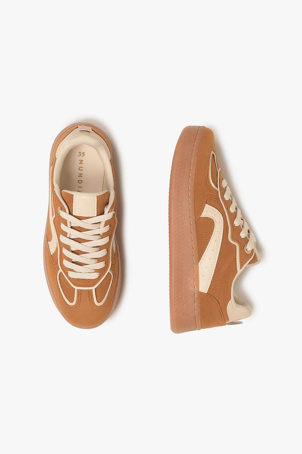 Tênis Feminino Plataforma Mundial Yulia Caramelo 3