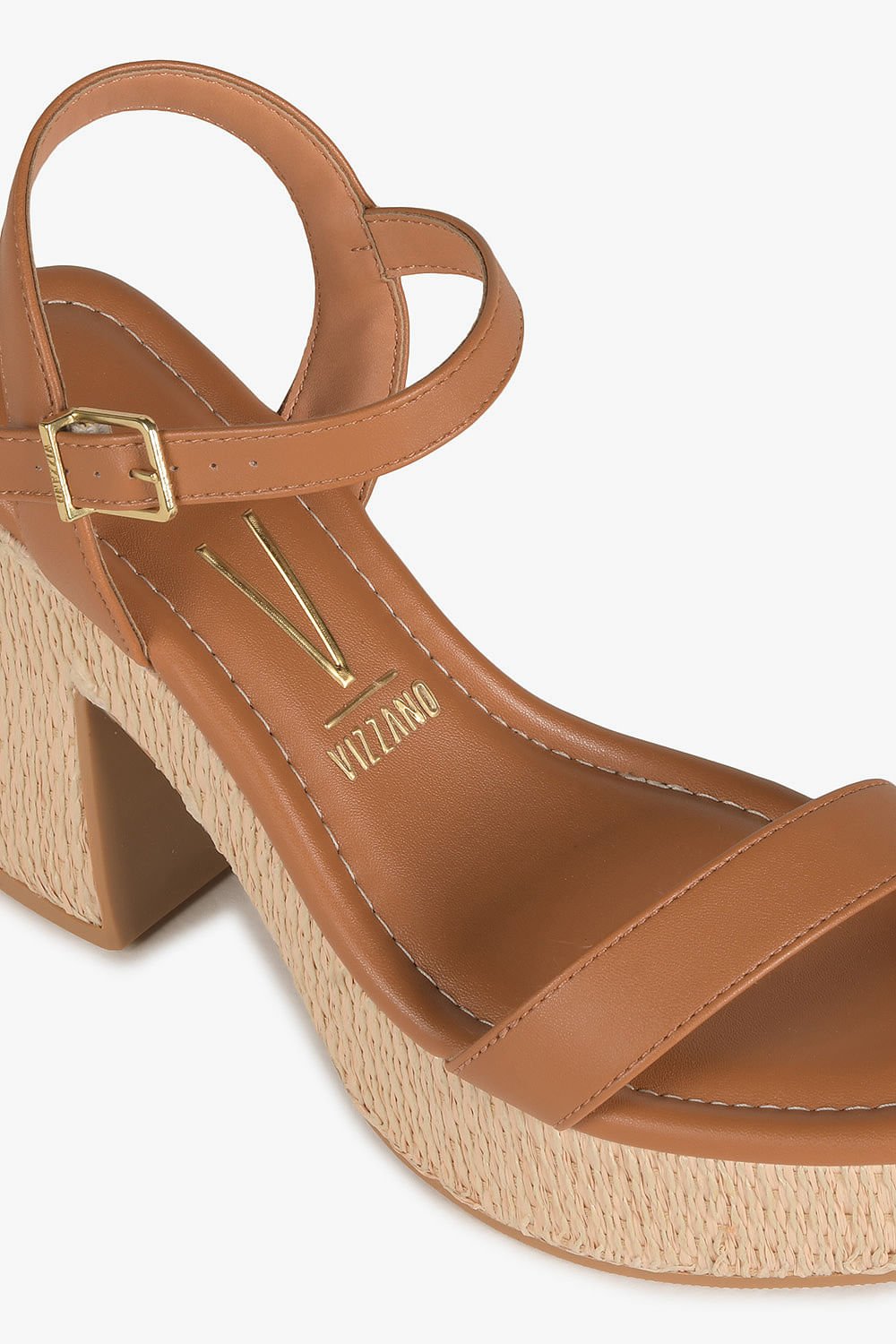 Sandália Feminina Salto Alto Vizzano Samantha Caramelo 2