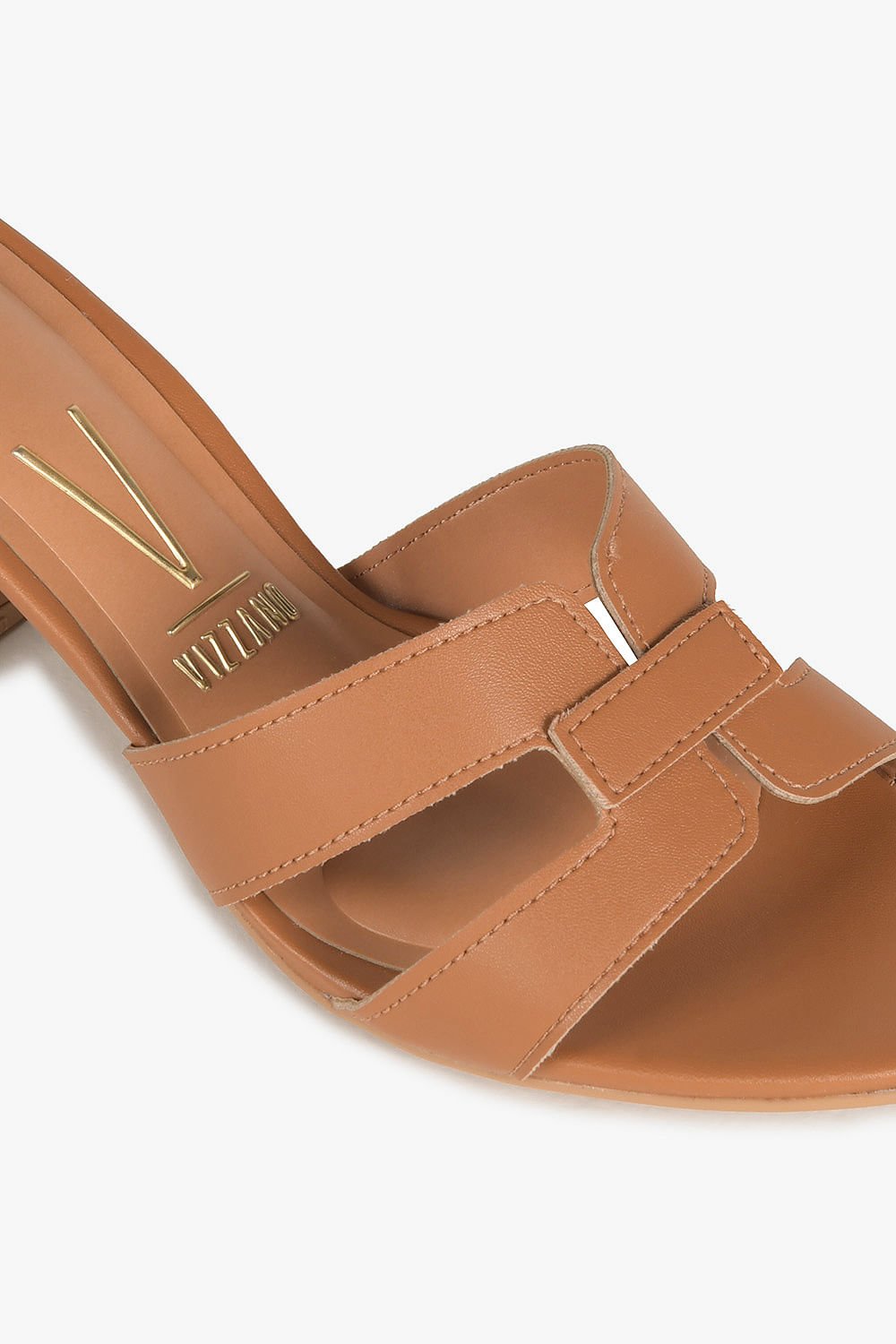 Sandália Feminina Salto Médio Vizzano Camille Caramelo 2