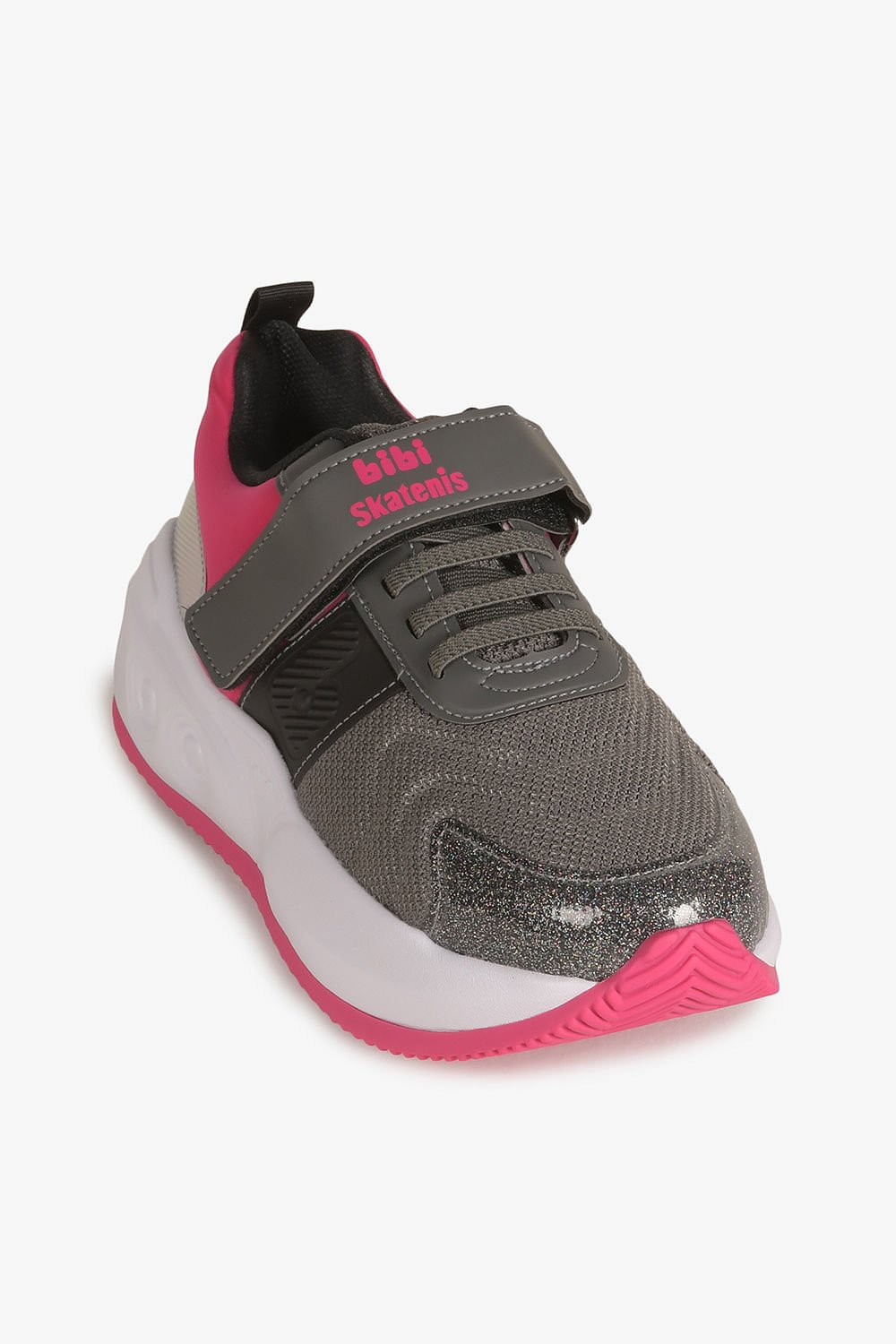 Tênis Infantil De Rodinha Bibi Skatenis Cinza/Rosa 4