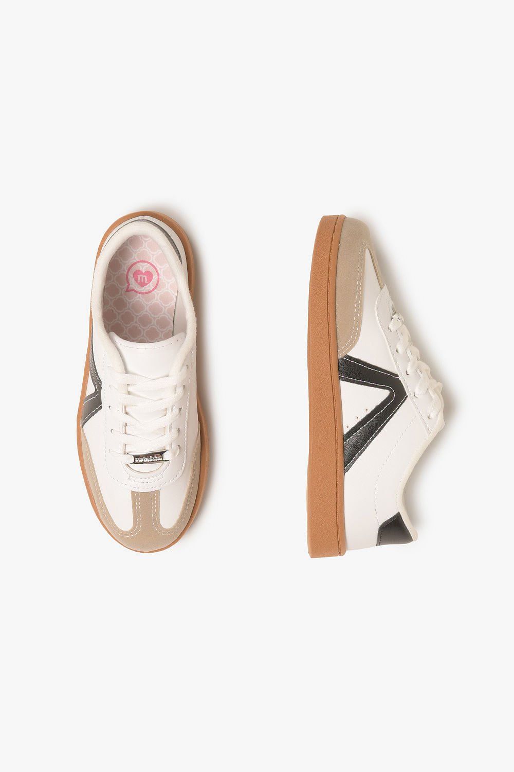 Tênis Casual Infantil Molekinha Flor Branco/Preto/Cinza 3