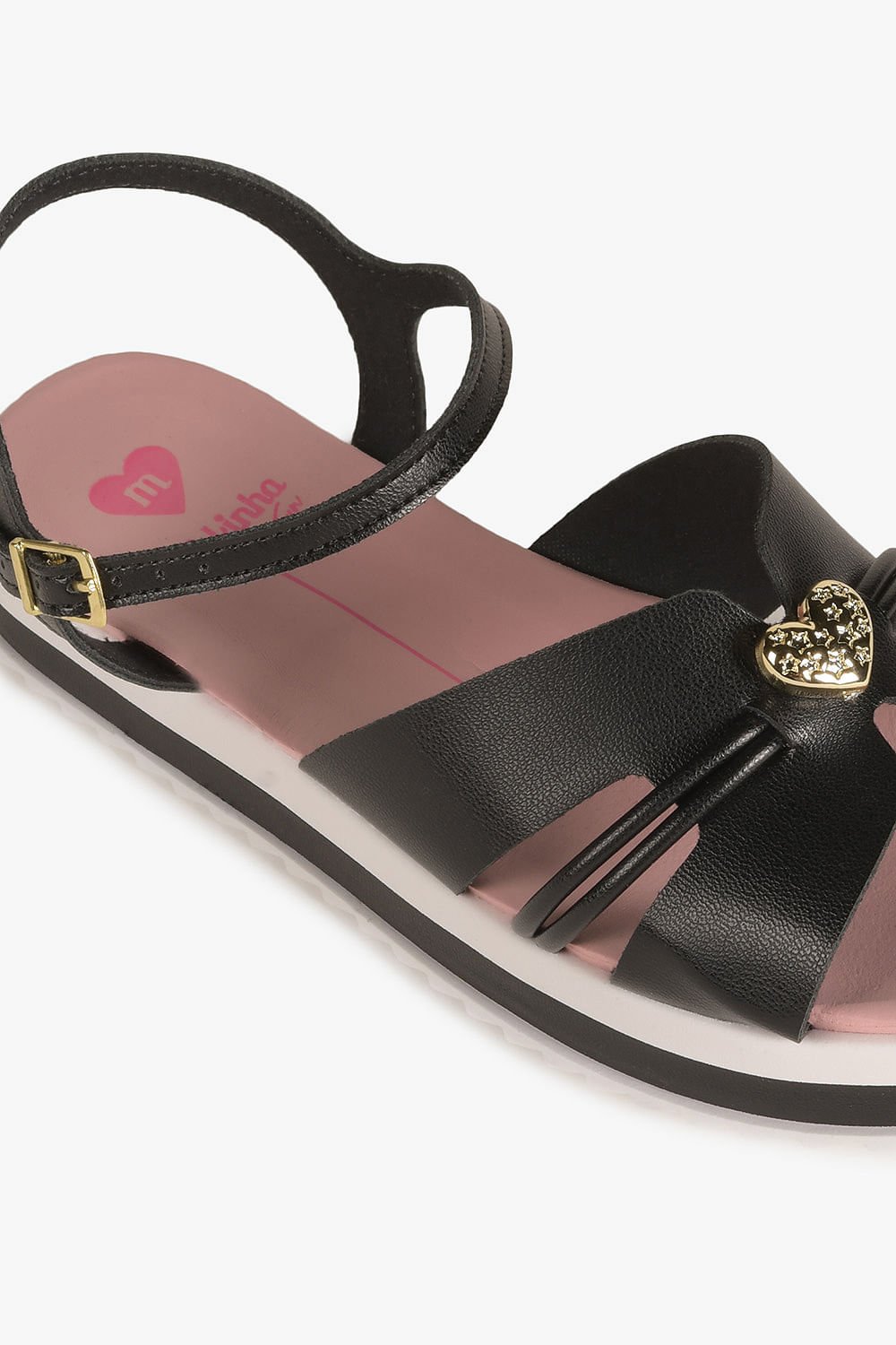 Sandália Infantil Flatform Molekinha Fatima Preto 2