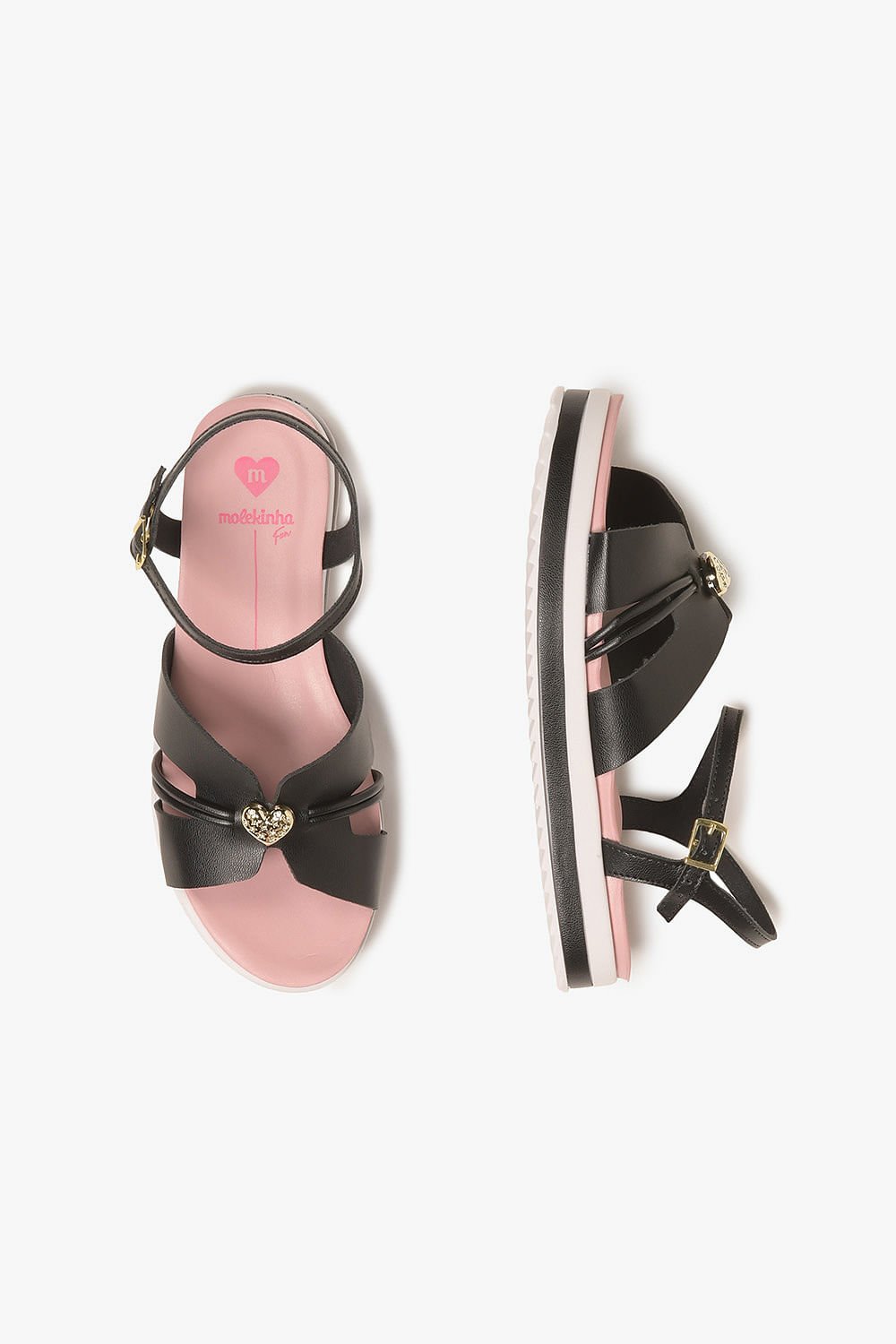 Sandália Infantil Flatform Molekinha Fatima Preto 3